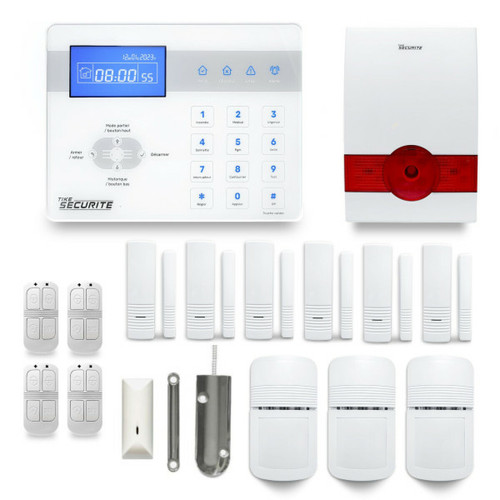 Alarme connectée Tike Securite Alarme maison sans fil ICE-Bi57 Compatible Box internet