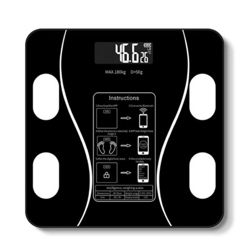 Universal - Balance numérique à écailles pour la salle de bains, échelle Bluetooth intelligente pour l'IMC, perte de poids, synchronisation avec l'application smartphone (noir) Universal  - Santé et bien être connectée