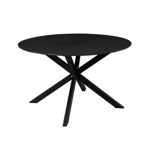 Ensembles tables et chaises Vente-Unique Table à manger de jardin ronde PORTOFINO en aluminium - D.120 cm de MYLIA