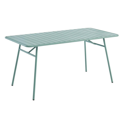Vente-Unique - Table de jardin L.160 cm en métal - Vert amande - MIRMANDE de MYLIA Vente-Unique  - Ensembles tables et chaises