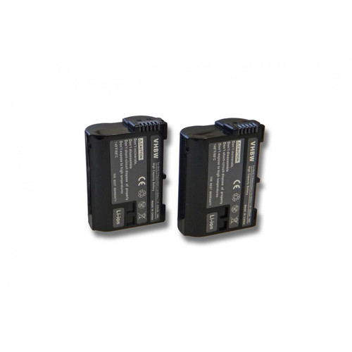 Batterie Photo & Video Vhbw vhbw 2x batterie remplacement pour Nikon EN-EL15 pour appareil photo APRN (2000mAh, 7V, Li-ion) avec puce d'information