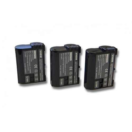 Vhbw - vhbw 3x batterie remplacement pour Nikon EN-EL15 pour appareil photo APRN (2000mAh, 7V, Li-ion) avec puce d'information Vhbw - Batterie Photo & Video