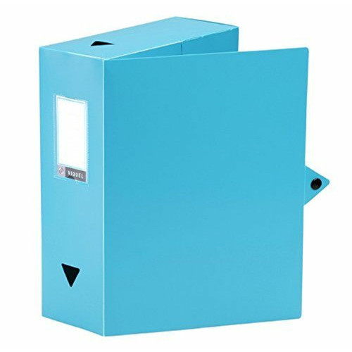 Accessoires Bureau Viquel Viquel Class Doc Boîte De Classement en polypro dos 100 mm Bleu Turquoise