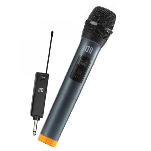 We - D2 Microphone Dynamique Omnidirect sans fil , avec écran Récepteur Rechargeable, Jack 6.35mm ORANGE We - We