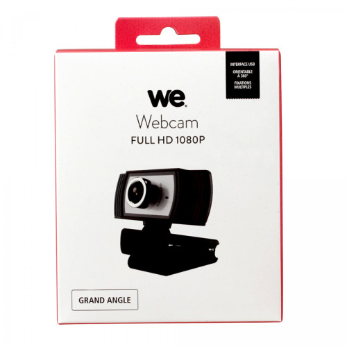Webcam We webcam WE full HD 1080P micro intégré, angle de vue 90° correction de l'éclairage auto longueur de câble 2m