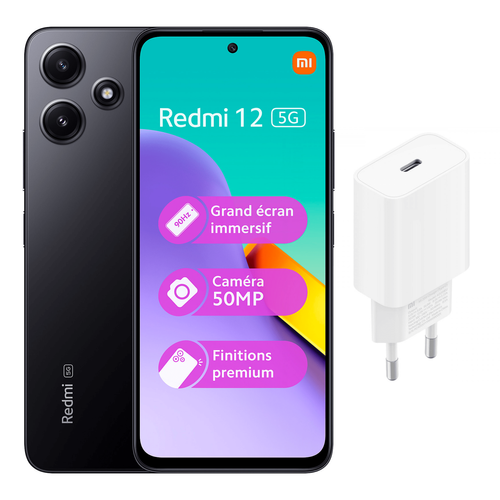 XIAOMI - Redmi 12 5G 256G + chargeur MI 20W XIAOMI  - Smartphone Petits Prix Smartphone