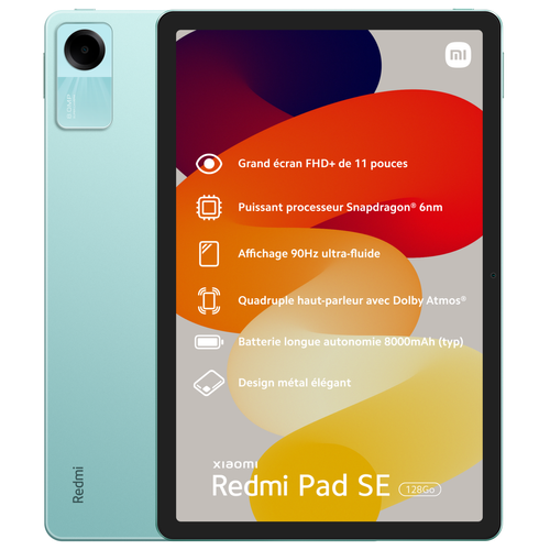 XIAOMI - Tablette Tactile Xiaomi Pad SE  4/128Go - WiFi - Vert XIAOMI  - Tablette Android