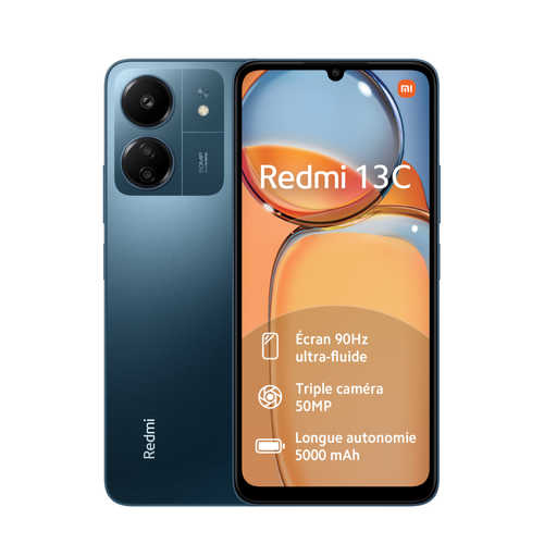 XIAOMI - Redmi 13C - 4/128 Go - Navy Blue XIAOMI  - Xiaomi Redmi Téléphonie