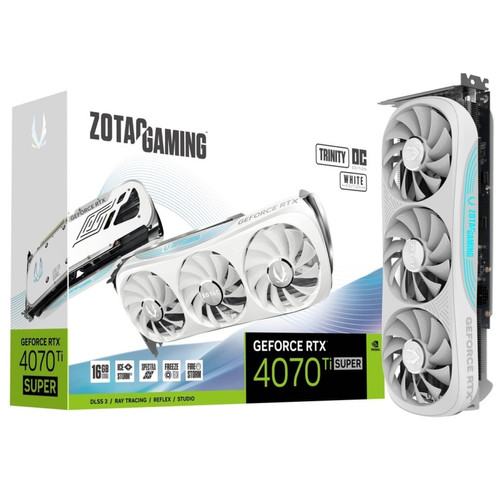 Zotac - GeForce RTX 4070 Ti SUPER Trinity OC White Edition Zotac - Nvidia Studio