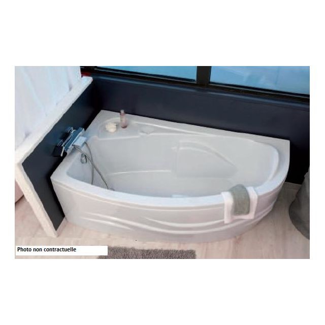 Aqua+ - Ondée - Baignoire acrylique angle droit 160x90 cm 200L - FANY Aqua+ - Plomberie Salle de bain