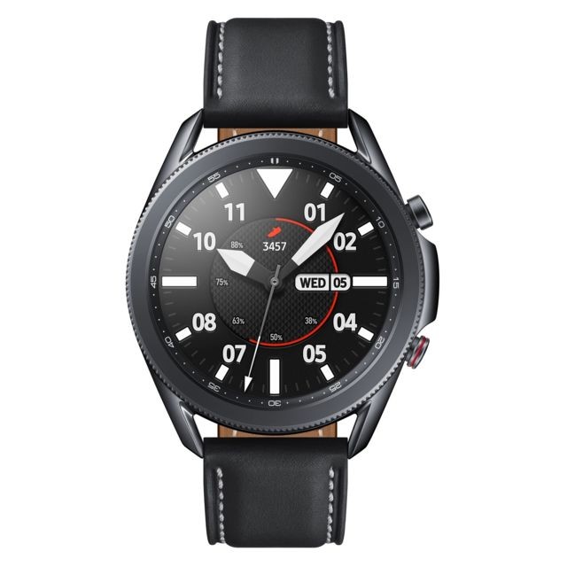 Montre connectée Samsung Galaxy Watch 3 - 45 mm - 4G - SM-R845FZKAEUB - Noir - Bracelet Noir