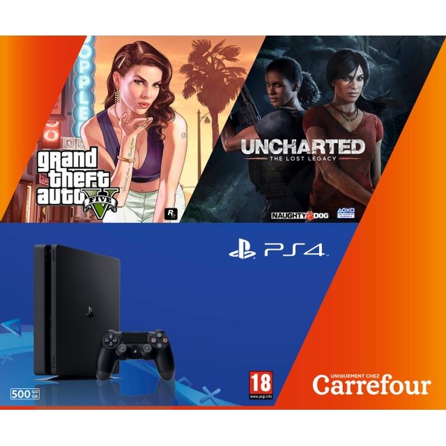 Sony - Pack Exclu PS4 GTA V et UNCHARTED The Lost legacy Sony  - PS4