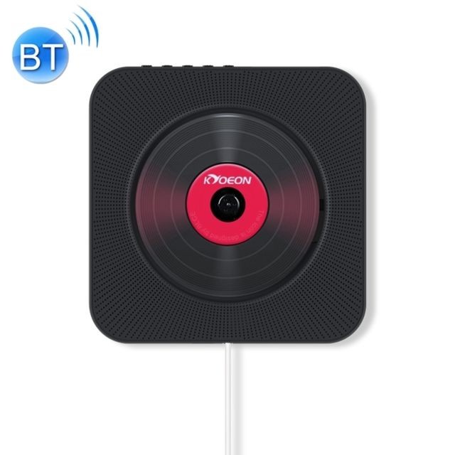 Wewoo - Lecteur DVD portable CD Bluetooth 4.2 + EDR à montage mural avec télécommande, support FM (noir) Wewoo - Lecteur DVD Pack reprise