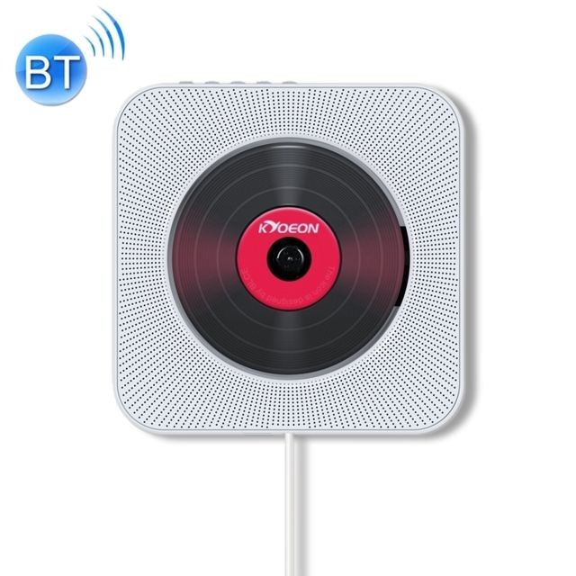 Wewoo - Lecteur CD Bluetooth 4.2 + EDR mural KC-808 avec télécommande, support FM (blanc) Wewoo - Lecteur DVD - Enregistreurs DVD- Blu-ray Wewoo