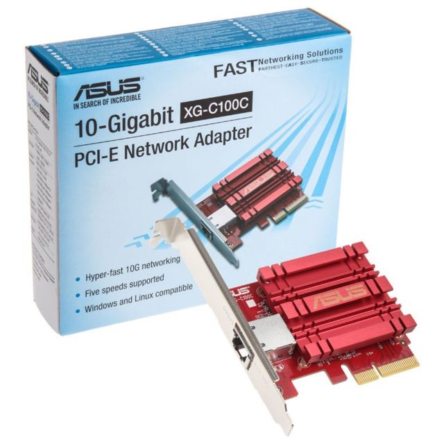 Asus - XG-C100C - 10 Gigabits LAN Asus  - Carte réseau