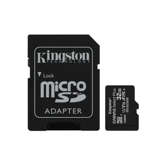 Carte Micro SD Kingston Canvas Select Plus 32 Go