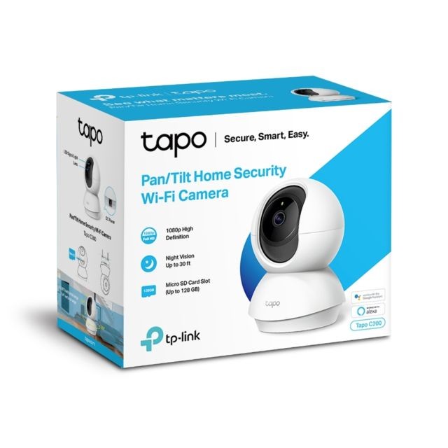 TP-LINK - Tapo C200 - Caméra de surveillance WiFi panoramique et inclinable TP-LINK - Sécurité connectée TP-LINK