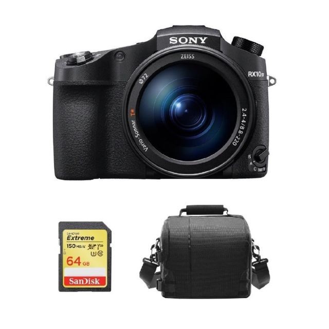 Sony - SONY RX10 IV Black + 64GB SD card + camera Bag Sony - La sélection parfaite des passionnés