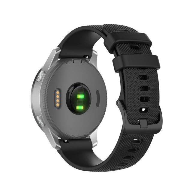 Wewoo - Bracelet pour montre connectée de remplacement Smartwatch en silicone Garmintaille 18 mm universel noir Wewoo - Accessoires montres connectées Wewoo