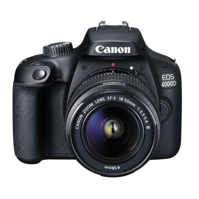 Canon - APN Reflex  EOS 4000D + EF-S18-55 mm - Noir Canon - Reflex Numérique Pack reprise