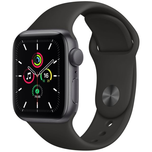 Apple - Watch SE - GPS - 40 - Alu Gris Sidéral / Bracelet Sport Noir - Regular Apple - Apple Watch Gps