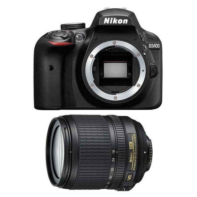Nikon - appareil photo reflex - nikon d3400 + objectif 18-105 Nikon - Reflex Grand Public Nikon