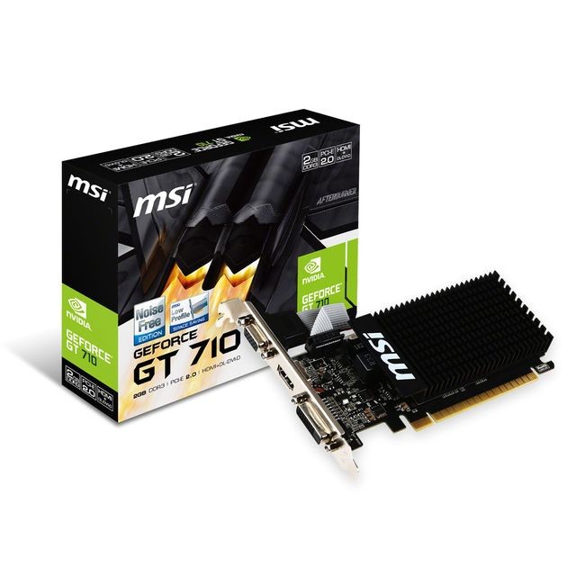 Msi - GeForce GT 710 2 Go DDR3 Msi - Carte Graphique Non compatible vr