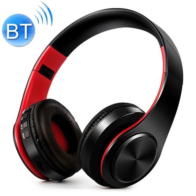 Wewoo - Casque sans fil Sport pliant Stéréo Musique Bluetooth Téléphones Écouteurs Prise en charge Carte TF (Rouge) Wewoo  - Ecouteurs Intra-auriculaires Sport Son audio