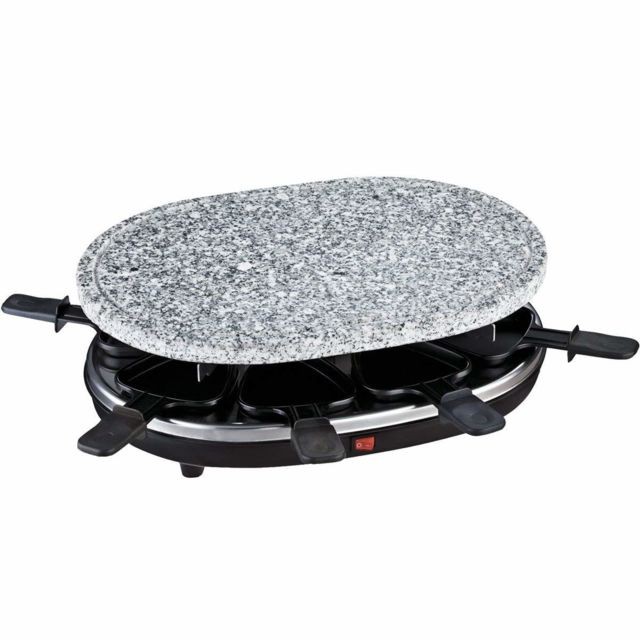 Hkoenig - Appareil à raclette + pierre à griller RP85  Hkoenig - Appareil à raclette 2 personnes Raclette, crêpière