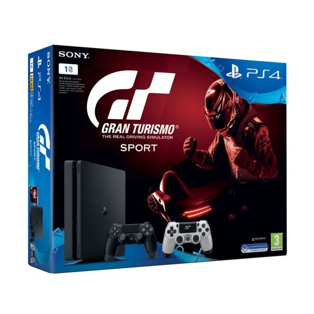 Sony - Console PS4 1TO + jeu PS4 GT SPORT + manette PS4 DualShock 4 Sony  - PS4