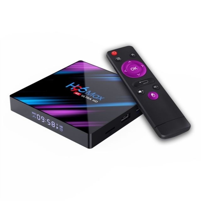 Wewoo - Android TV Box H96 Max-3318 4K Ultra HD Téléviseur Android avec télécommandeAndroid 9.0RK3318 Quad-Core 64 bits Cortex-A53WiFi 2.4G / 5GBluetooth 4.0EMMC 32G FLASHSDRAM de 4 Go Wewoo - Passerelle Multimédia Wewoo