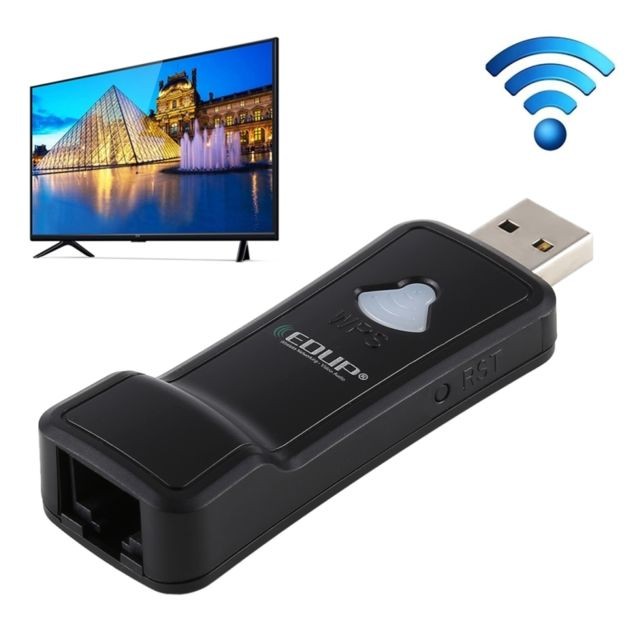 Carte réseau Wewoo EP-2911S 300Mbps 2.4GHz USB répéteur sans fil WiFi pour adaptateur réseau RJ45 TV, décodeur, PS4, Xbox, imprimante, projecteur