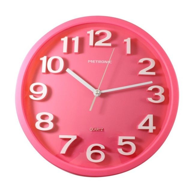 Metronic - Horloge Pops rose Metronic - Horloges, pendules Rose