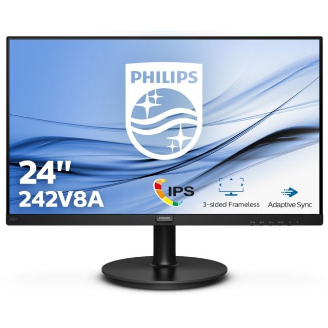Philips - 23.8" LED 242V8A Philips - Moniteur PC Multimédia