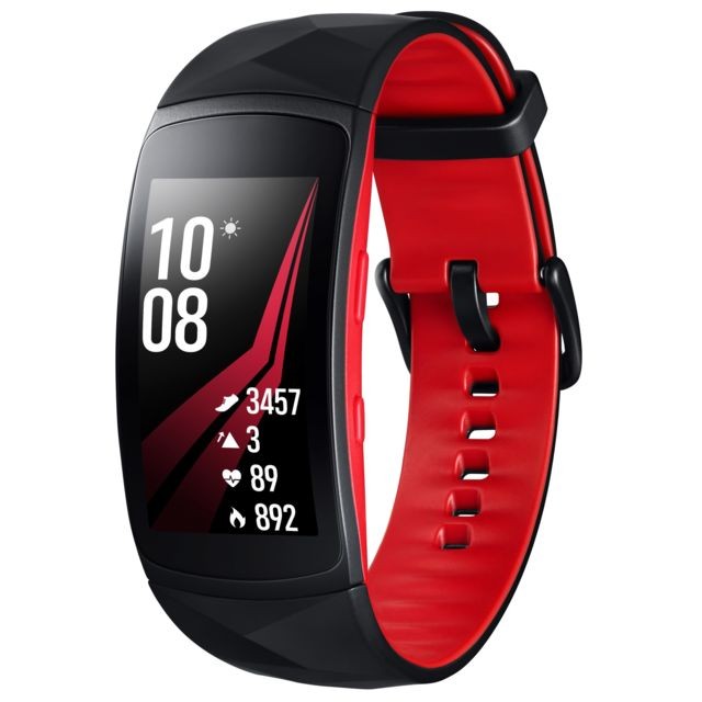 Samsung - Gear Fit2 Pro - Noir/Rouge - Small Samsung  - Samsung Galaxy Watch Objets connectés