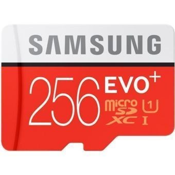 Carte Micro SD Samsung Carte micro SD 256 Go EVO PLUS classe 10 100Mo/s avec adaptateur SD