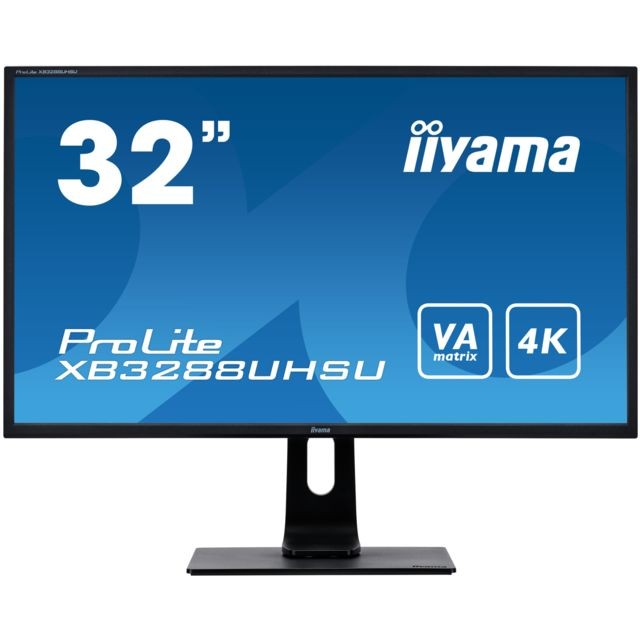 Iiyama - Ecran 32 pouces 4K Ultra HD ProLite XB3288UHSU-B1 - 32'' dalle VA 4K Iiyama - Moniteur PC 32 pouces
