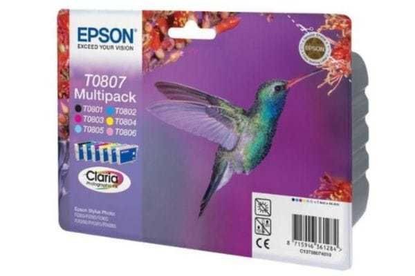 Epson - Multipack cartouches d'encre EPSON T0807 (N/C/M/J/MC/CC) série Colibri Epson - Epson