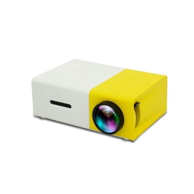 Wewoo - Vidéoprojecteur LED Projecteur de cinéma maison portable 400LM avec télécommandeprise en charge des interfaces HDMIAVSD et USBbatterie au lithium intégrée de 1 300 mAh jaune Wewoo - Vidéoprojecteur Wewoo