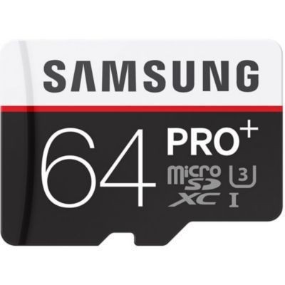Carte Micro SD Samsung Carte micro SD 64 Go PRO PLUS classe 10 100Mo/s avec adaptateur SD