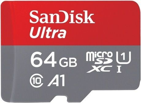 Sandisk - Carte micro SD Ultra 64 Go100MB/s C10 UHS U1 A1 Card+Adaptateur Sandisk  - Carte mémoire