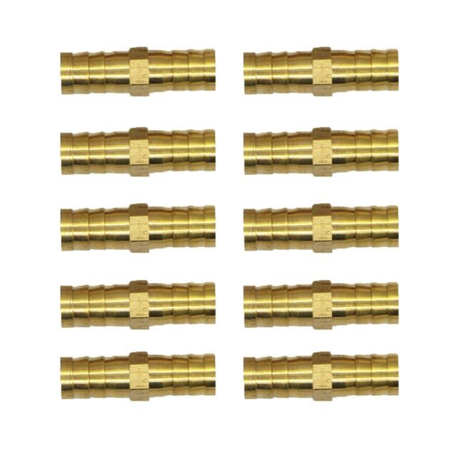 Tuyaux d'arrosage marque generique laiton barbelé tuyau tuyau tube pagode raccord coupleur connecteur 10 pcs 10mm-10mm