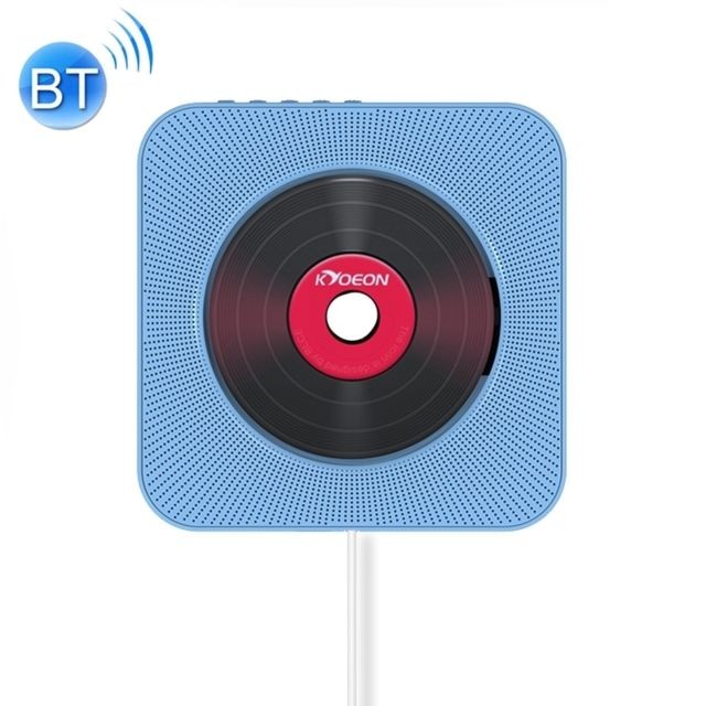 Wewoo - Lecteur DVD portable CD Bluetooth 4.2 + EDR à montage mural avec télécommande, support FM (bleu) Wewoo - Lecteur DVD Non portable