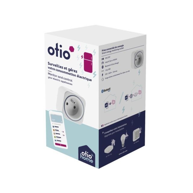 Otio - Prise connectée éco-énergie Bluetooth Otio  - Prise connectée