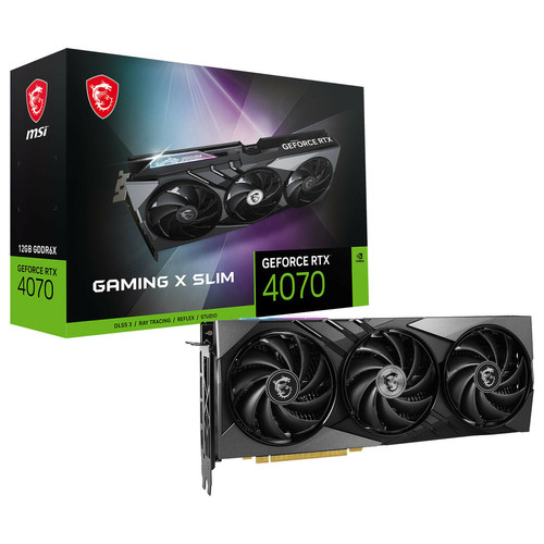 Msi - GeForce RTX 4070 GAMING X SLIM 12G Msi - Carte Graphique Compatible vr